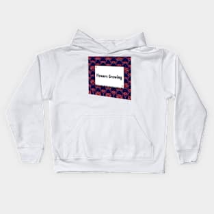 Flowers Growing ikat Kids Hoodie